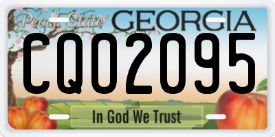 GA license plate CQO2095