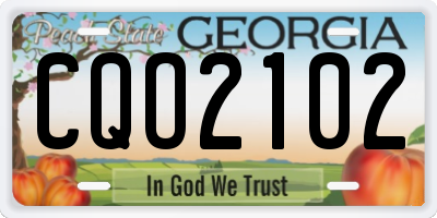 GA license plate CQO2102