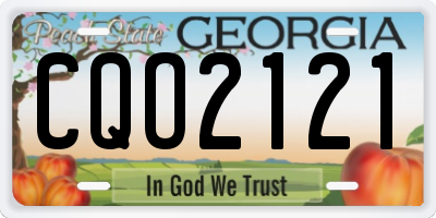GA license plate CQO2121