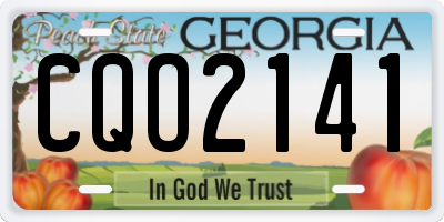 GA license plate CQO2141