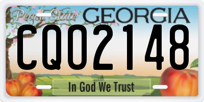 GA license plate CQO2148