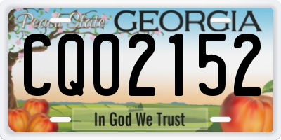 GA license plate CQO2152