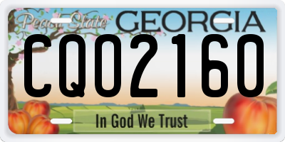GA license plate CQO2160