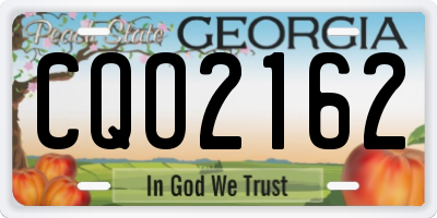GA license plate CQO2162