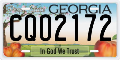 GA license plate CQO2172