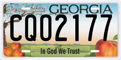 GA license plate CQO2177