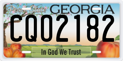 GA license plate CQO2182