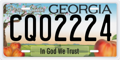 GA license plate CQO2224