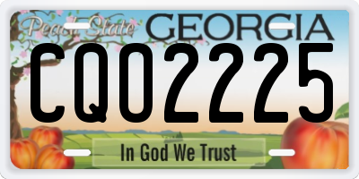 GA license plate CQO2225