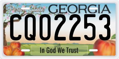 GA license plate CQO2253