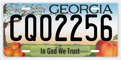 GA license plate CQO2256