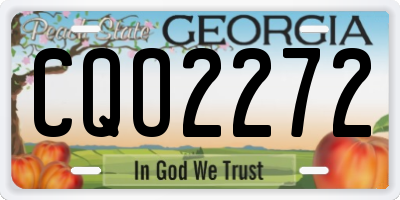 GA license plate CQO2272