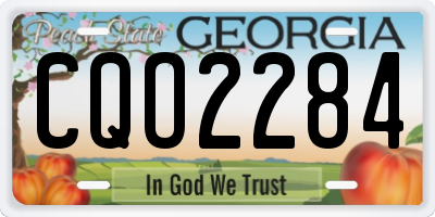 GA license plate CQO2284