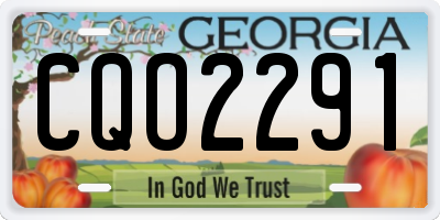 GA license plate CQO2291