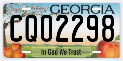 GA license plate CQO2298