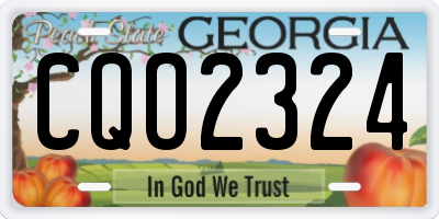 GA license plate CQO2324