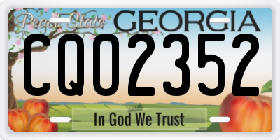 GA license plate CQO2352