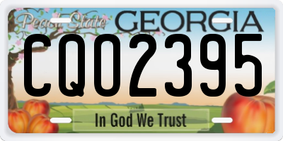GA license plate CQO2395