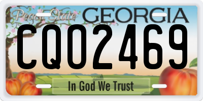 GA license plate CQO2469