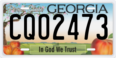 GA license plate CQO2473