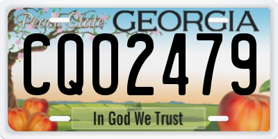 GA license plate CQO2479