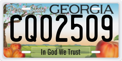 GA license plate CQO2509