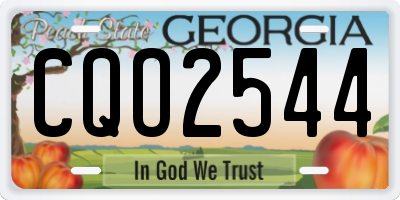 GA license plate CQO2544