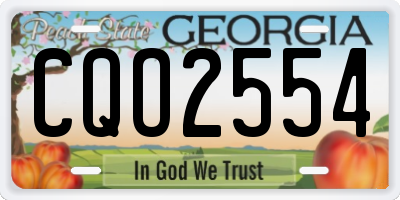 GA license plate CQO2554