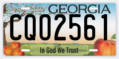 GA license plate CQO2561
