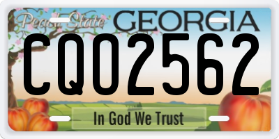 GA license plate CQO2562