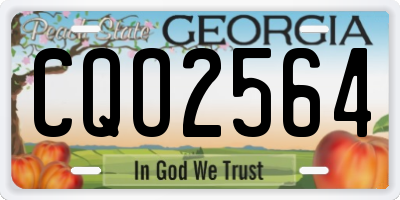 GA license plate CQO2564