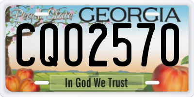 GA license plate CQO2570