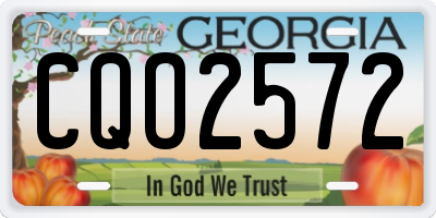 GA license plate CQO2572