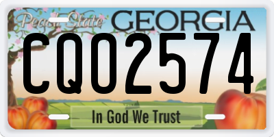 GA license plate CQO2574