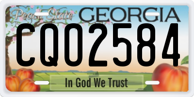GA license plate CQO2584