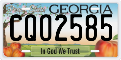 GA license plate CQO2585