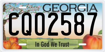 GA license plate CQO2587