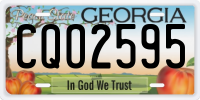GA license plate CQO2595