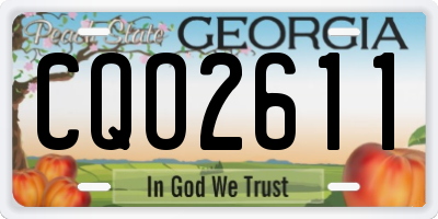 GA license plate CQO2611