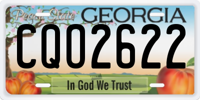 GA license plate CQO2622