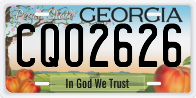 GA license plate CQO2626