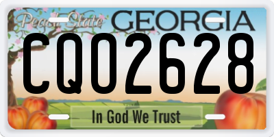 GA license plate CQO2628
