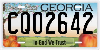 GA license plate CQO2642