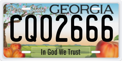 GA license plate CQO2666