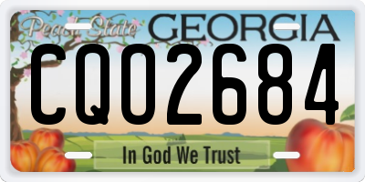 GA license plate CQO2684