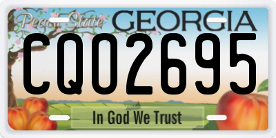 GA license plate CQO2695