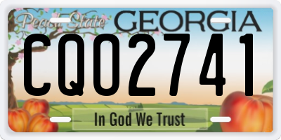 GA license plate CQO2741