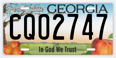 GA license plate CQO2747