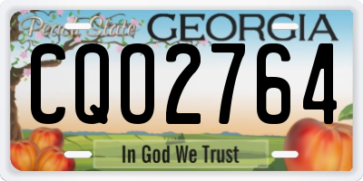 GA license plate CQO2764