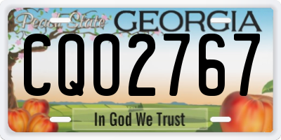 GA license plate CQO2767